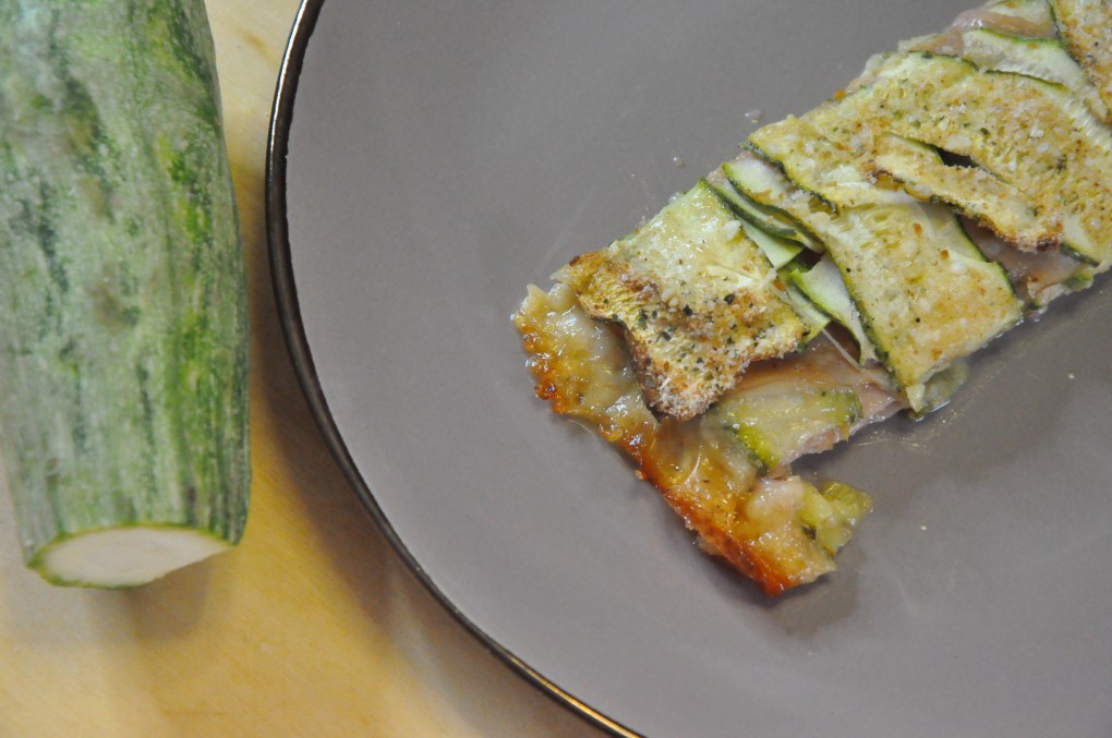 Lasagna di zucchine, mortadella e scamorza affumicata